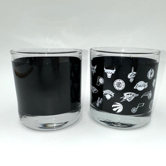 Jack Daniels NBA Old No 7 Official Partner Whiskey Glasses Set Of 2 Barware - Picture 4 of 12